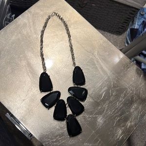 Kendra Scott black and silver necklace